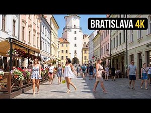 Bratislava Slovakia Walking Tour 4K 🇸🇰 | Beautiful Old Town & Real Slovak Life