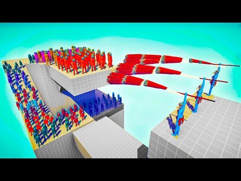 100x SPEAR THROWER GOD vs 100x UNITS -🏹Totally Accurate Battle Simulator TABS