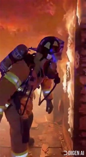INSANE Firefighter Rescue in 15 Seconds 🔥🚒 #viral #shortvideo #shorts