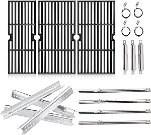 Grill Replacement Parts for Charbroil Performance 4 Burner 463342119, 463347017, 463335517, 463376017, 463342118, 463335517, 463349917, 18" Grill Grates, Heat Plates, Burner for Char-broil Grill Parts