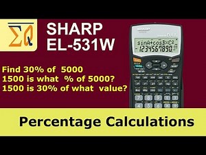 Sharp EL-531W Calculate percentage in 3 ways