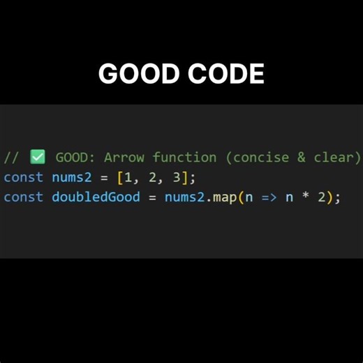 Use Arrow Functions for Shorter Callbacks in JavaScript #shorts #javascript