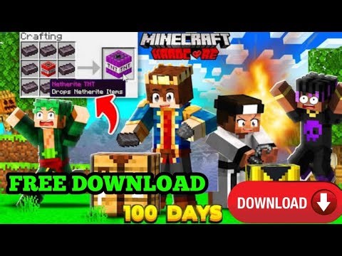 100 DAYS BUT YOU CAN CRAFT SUPER OP TNTs MOD DOWNLOAD | Pojav launcher 