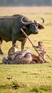 Monkey tried to reduce a cow calf 🥲 ______________________monkey _python _pythonvsmonkey _wildatlanticway _wildlifeindia _discovery _discoverearth _kruge#trending #fypviralシfyp #reels2025 #short #shorts #short #shortst #reelsviral #reelsinstagram #reelschallengereelschallenge | Belga