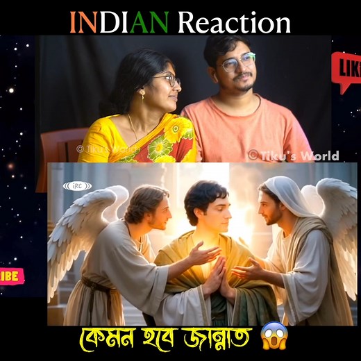 Couple Reaction | জান্নাতের দৃশ্য কেমন হতে পারে?😱 দেখলে চমকে গেলাম ।Heaven in Holly Quran #জান্নাত #Gojol #স্বর্গ | Tiku's World