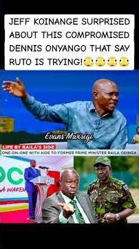 Raila told me Ruto is trying to be a nice President let's support him~ Raila's PA