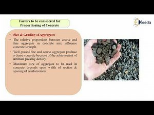 Factors Affecting Proportioning of Concrete Mix -Advanced Concrete Technology