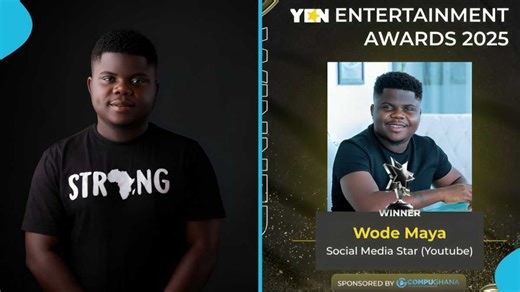 Wode Maya wins social media star (YouTube) at the 2025 YEN Entertainment Awards