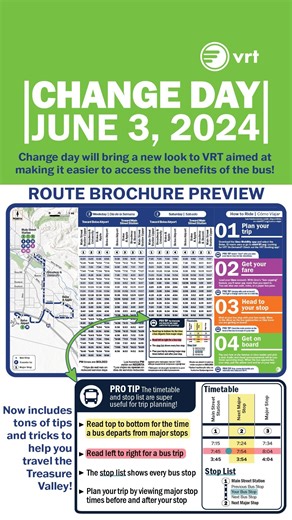 20 reactions · 7 comments | 35 sleeps until Change Day! The VRT network redesign goes live June 3. In addition to the bus routes and service improvements all public facing materials will be refreshed. Change day will bring a new look to VRT aimed at making it easier to access the benefits of the bus! Keep your eyes out for the new route brochures and materials. #VRTChangeDay #rideVRT | Valley Regional Transit | Facebook