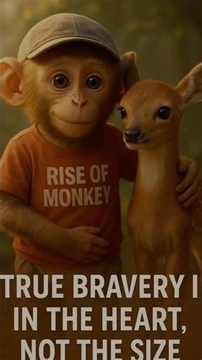 The Monkey Who Saved a Baby Deer 😭❤️ | True Bravery Story | #RiseOfMonkey