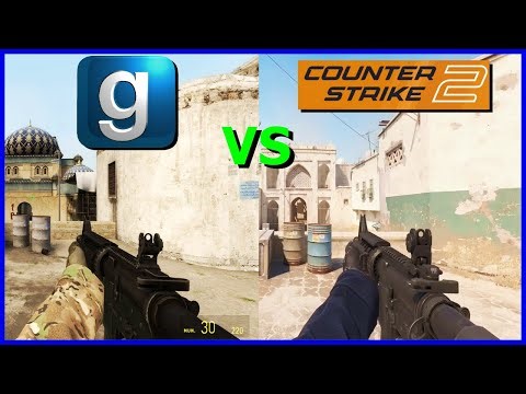 CS:2 vs GMOD CS - COMPARISON ENGINE SOURCE 2, PHYSICS, GRAPHICS (Garry's Mod VS Counter-Strike 2)