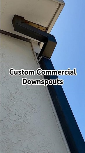 Commercial downspout installation #construction #downspouts #gutters #raingutter #sheetmetalwork