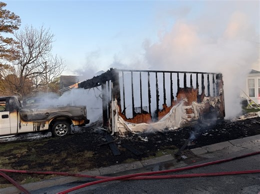 VBFD: 1 treated for smoke inhalation after garage fire on Darga Drive