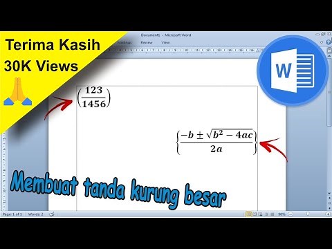Cara Membuat Tanda Kurung Besar di Microsoft Word 2010 • #SimpleNewsVideo