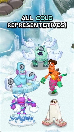 ALL COLD REPRESENTITIVES IN MSM!?!? 🥶🔥#mysingingmonsters #msm #shorts #ytshorts