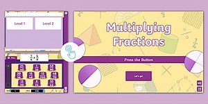 Multiplying Fractions Interactive Press the Button Game