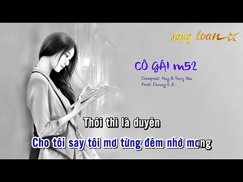 [Karaoke] CÔ GÁI M52 - Huy, Tùng Viu, Danny E.B | Beat Chuẩn Dễ Hát