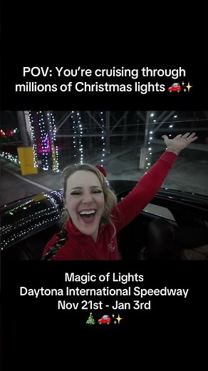 POV: Driving through Florida’s longest Christmas light tunnel ✨🎄 #magicoflights #floridaxmas