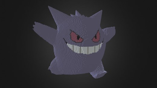 Minecraft Gengar Build Schematic - 3D model by JesseTurtles