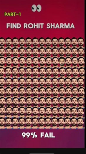 Find Rohit Sharma Part 1 👀 || 99% Fail 🥵😵‍💫 || #shorts #cricket