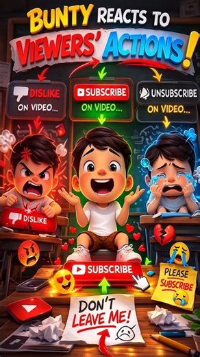 Bunty Gets ANGRY😡 When You Unsubscribe. But CRIES When You Don’t Follow!😭💔 #funny #shorts #animation
