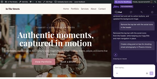 Airo for WordPress Now Lives in Your WordPress Dashboard