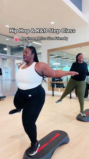My boo @TCanDoAllThings came out and stepped for the first time! Instructor | @Queenie #efightingtogetfit #plussizefitness #stepclassatl #xtremehiphop #stepaerobics #stepaerobicsclass #atlstep