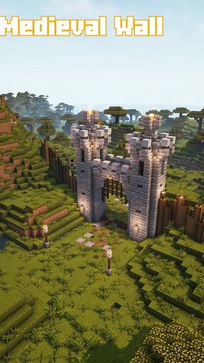 Medieval Wall Tutorial for Minecraft Build