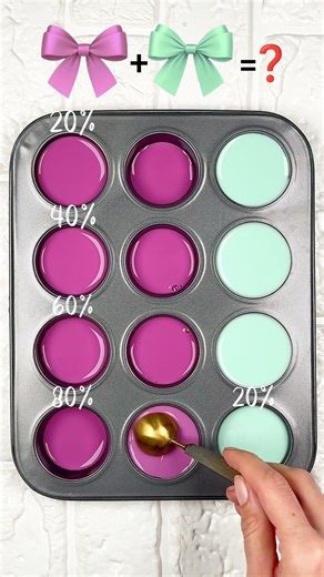 “Purple & Mint Color Mixing in 4 Ratios | Aesthetic Pastel Blend Palette” #colormixing #colormix