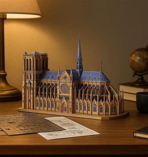 3D Puzzle Jigsaw Metal Notre Dame Cathedral Paris DIY Model Building Kits Toys for Adults Birthday Gifts - Etsy