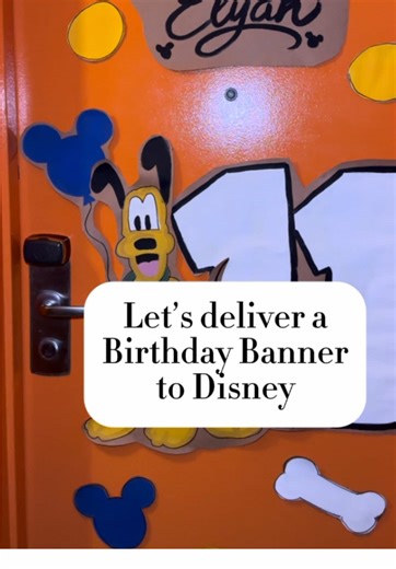 A Birthday banner just adds a little extra magic to a magical vacation. This Pluto banner is just so cute!😍 Each element is hand painted. 💕✨Happy Birthday Elijah!🎉🎂✨ 🔗 to get started is in my Linktree. #paintedbanner #disneyworld #disneyresort #disneytips #disneyresorts Disney tips and tricks Disney birthday Disney door decor Disney decorator Pluto Kristy Lane