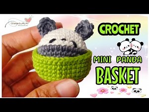🐼 Crochet Panda Amigurumi || Crochet Mini Panda Basket Tutorial Super Easy And Quick for Beginners
