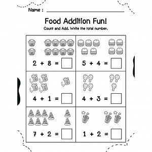 Addition Worksheets: Fun With Pictures, Sums to 10 (printable) - Etsy UK