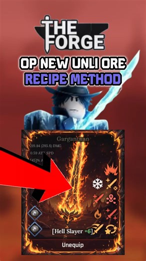 New OP Recipe with unli Forging Method in The Forge #roblox #robloxshorts #robloxedits