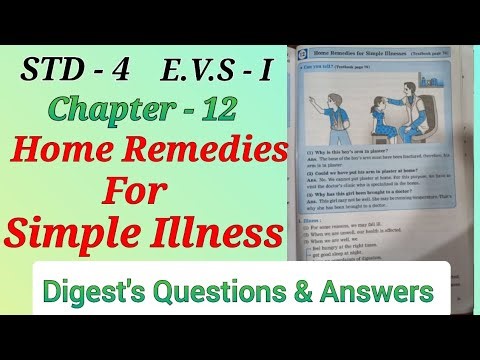 Std. 4 | Evs. 1 | Chapter - 12 | Home Remedies for Simple illness| Digest's Answers | MH board