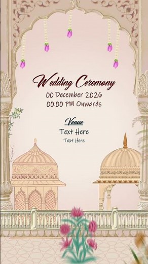 New vertical Wedding WhatsApp Invitation P83 || Traditional Wedding Invitation | ECard M-9414402138