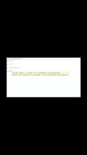 Python Swap Trick in 30 Seconds 😲 #Shorts