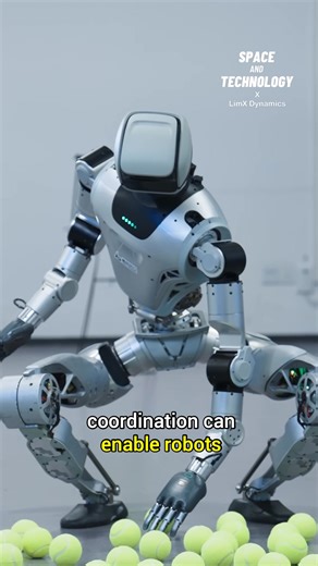 149K views · 2K reactions | LimX Dynamics robot Oli autonomously picks up and tosses tennis balls | Space and Technology | Facebook
