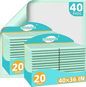 Disposable Bed Pads 40"X36" Extra Large Chucks Pads for Adults 130G Heavy Duty Pads Super Absorbent Underpads Waterproof Pee Pads for Incontinence, Mattress or Large Pets [100x91CM, 20pcs]