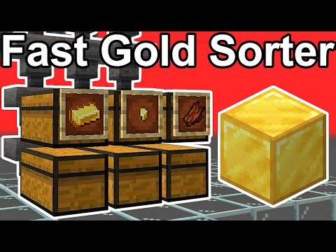 Fast Gold Farm Sorting System | Minecraft 1.21+