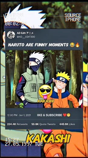 Naruto & Kakashi Funniest Moments 😂🔥|#shorts