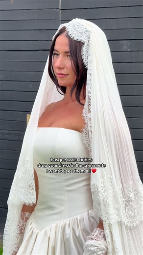 Whether it’s your grandma’s, mom’s or yours, never enough basque waist in my opinion so show me yours!!! The hate is so weird, only positive vibes over here thank u #2025bride #2026bride #bridetobe #weddingtok #weddingdress