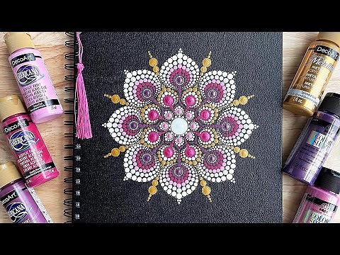How to Paint a Dot Mandala on a Notebook