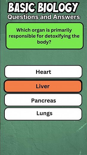 Basic Biology Questions and Answers 6 #trivia #testyourknowledge #english