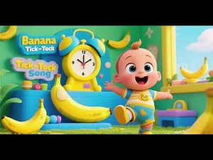 Banana Tick-Tock Song 🍌🕒🎶 | Fun Learning Song for Kids