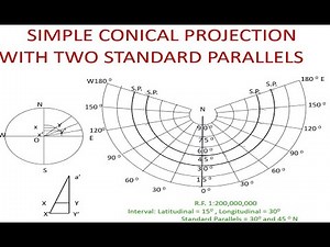 Simple Conical Projection with two standard parallels