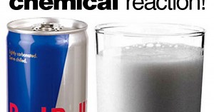 Red Bull and Milk Reaction