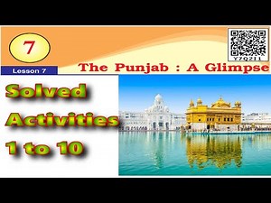 The Punjab: A Glimpse /chapter 7/class 8th/ PSEB/Activities 1 to 8