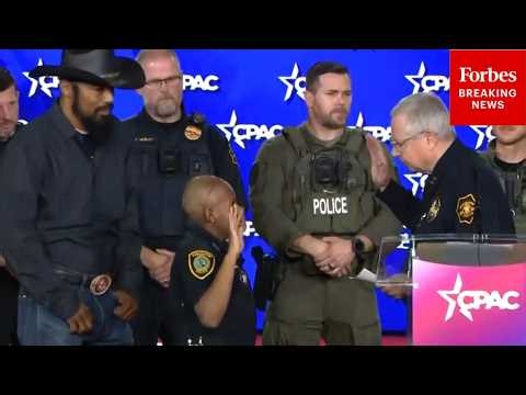 'DJ' Daniel Sworn In As Honorary Grapevine, Texas, Police Officer At CPAC