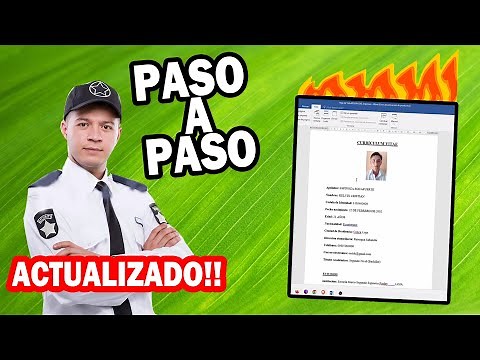 😲 Como hacer una hoja de vida para guardia de seguridad